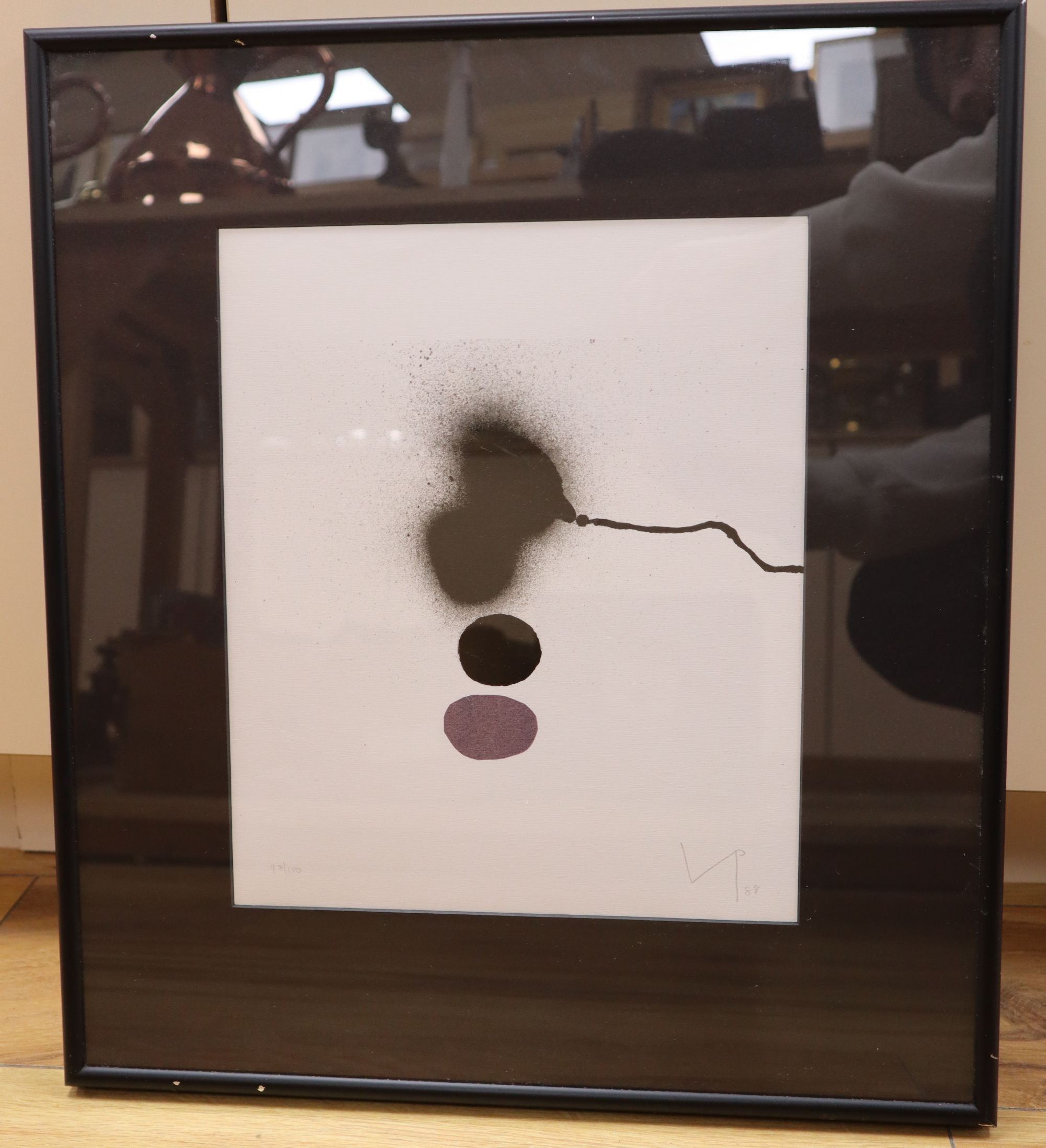 Victor Pasmore (1908-1998), Burning Waters (from Visual and Poetic Images), lithograph, 1988, 28 x 23cm